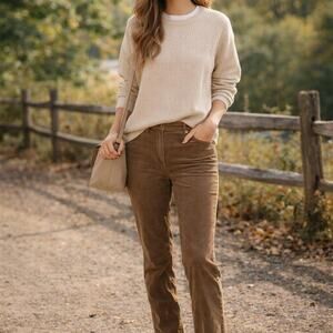 J. Jill Brown Corduroy Pants Size 8 Tall‎
